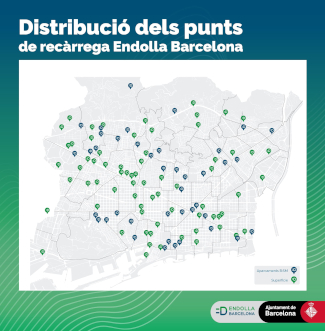 Map of 43 new recharging points in Barcelona - Endolla