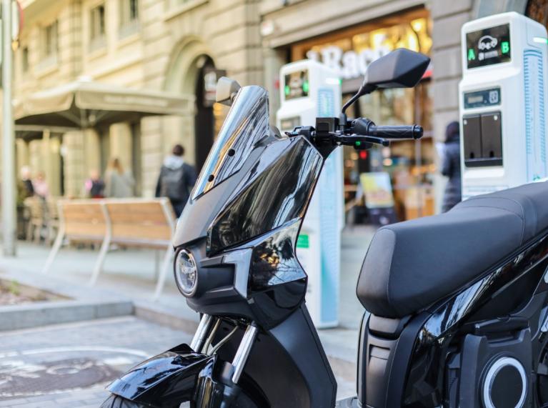 Recharging point for motorbikes in Barcelona